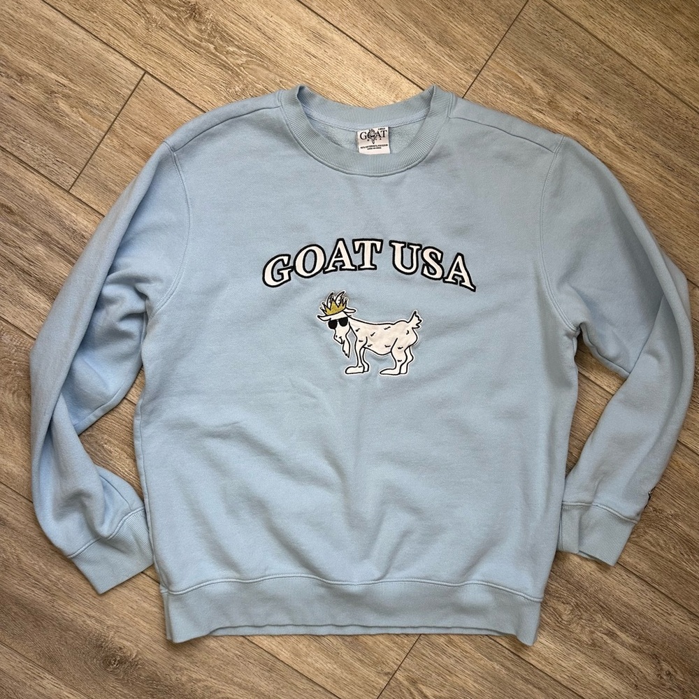 GOAT USA Crewneck Sweatshirt Blue Large